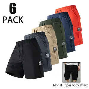 Men's shorts, available in various colors, suitable for men's fashionable casual workwear, multi pocket five quarter pants