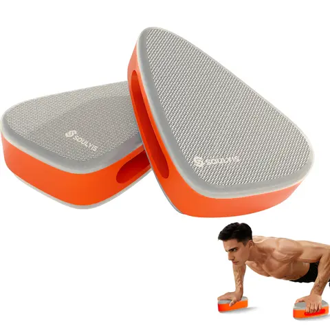 Soulyis Ergonomic Push Up Bars - Home Gym Equipment, Home Workout Gear, Exercise Equipment for Strength Training, Wrist Pain Relief, Lightweight, Flexible, Non-Irritating Grip, Secure Grip, Palm-Perfect Fit for Sliding/Crawling Workouts