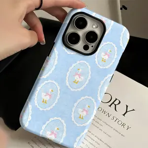 Coquette Goose Protective case, fun design, compatible with iPhone 17 Pro Max, 17Air, 16 Pro, 15 Plus, 14, 13, 12 and 11, TPU full screen, shockproof, stylish, scratch-resistant, soft silicone material, drop-proof