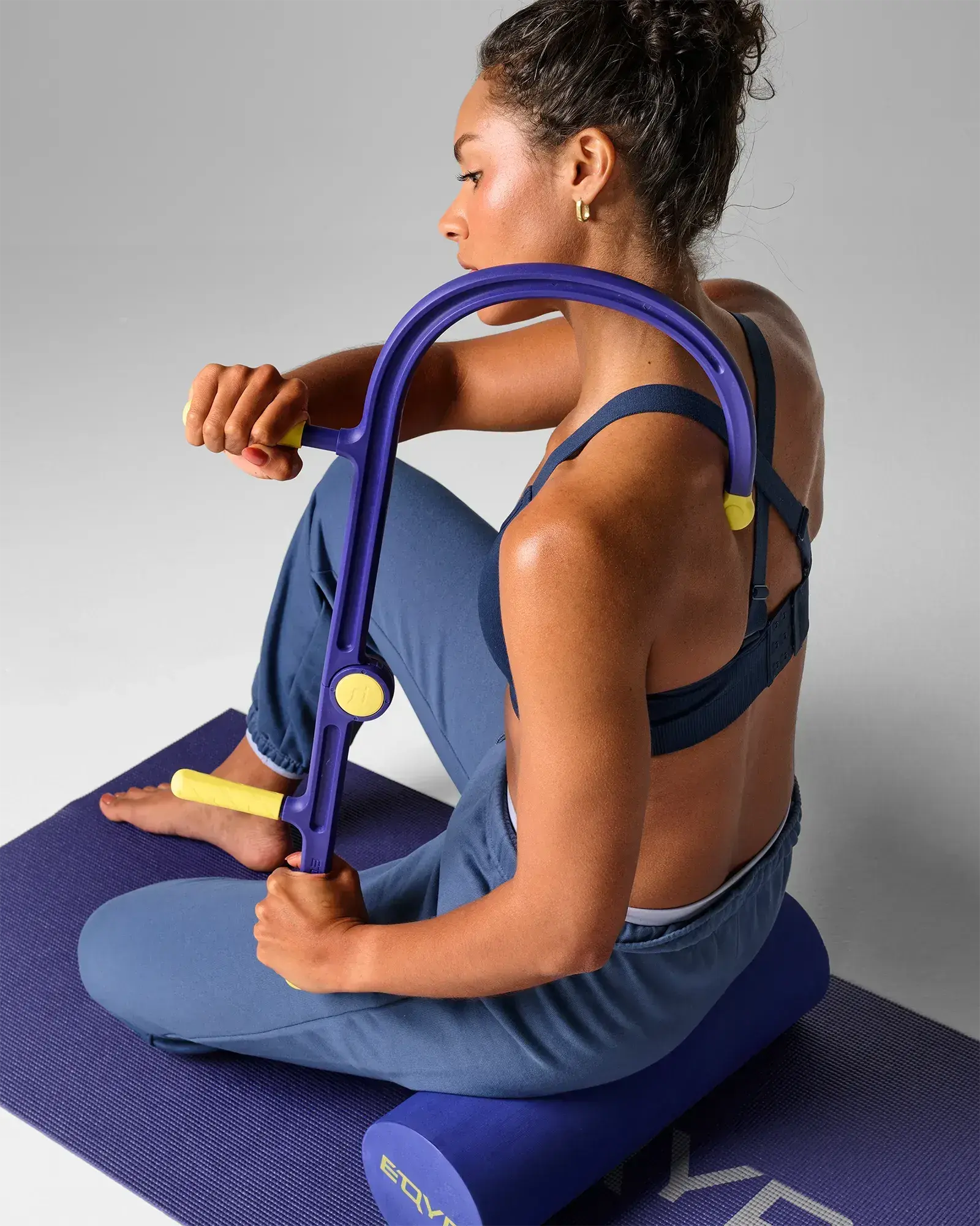 EQYP Q-Tech Muscle Massage Hook - Foldable Back, Neck & Shoulder Massager for Knots & Deep Pressure