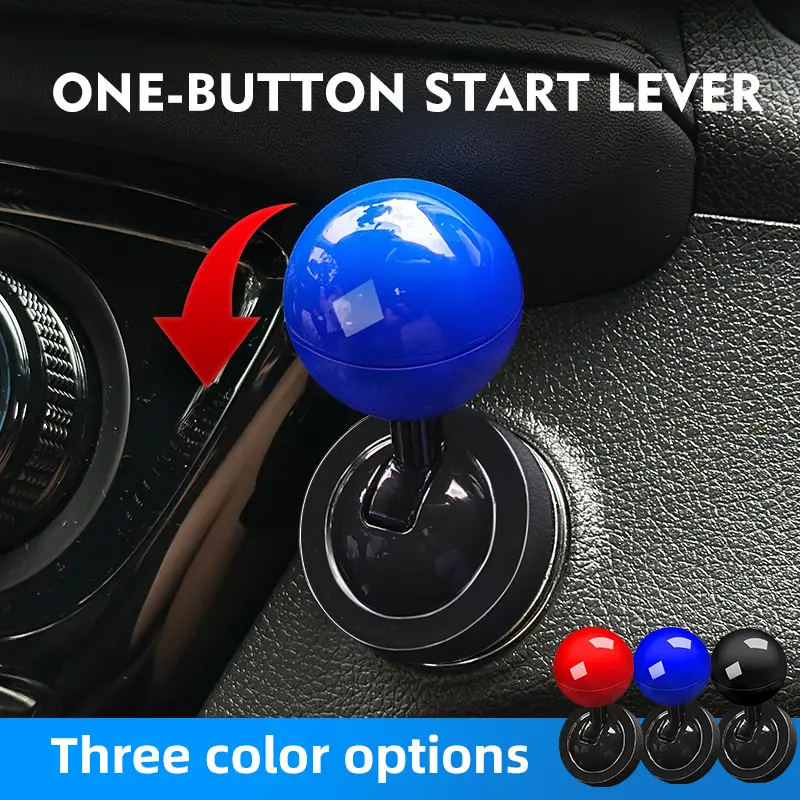 Metal Car Joystick Push Start Button Cover, Metal Push to Start Accessories, Car Starter Engine Start Stop Button Cover, Cool Car Accessories Interior Decor Push to Start Button Rocker