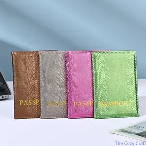 Genuine Lychee & Crocodile Texture Leather Passport Holder, Handmade Custom Women Travel Passport Cover Portable Airplane Ticket Clip Elegant Luxury Document Storage Pouch Ideal Gift For Vacation Business Trip Outdoor Travel Ladies Daily Use summerwins