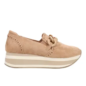 Corkys Womens So What Platform Slip On Loafers Casual - Brown