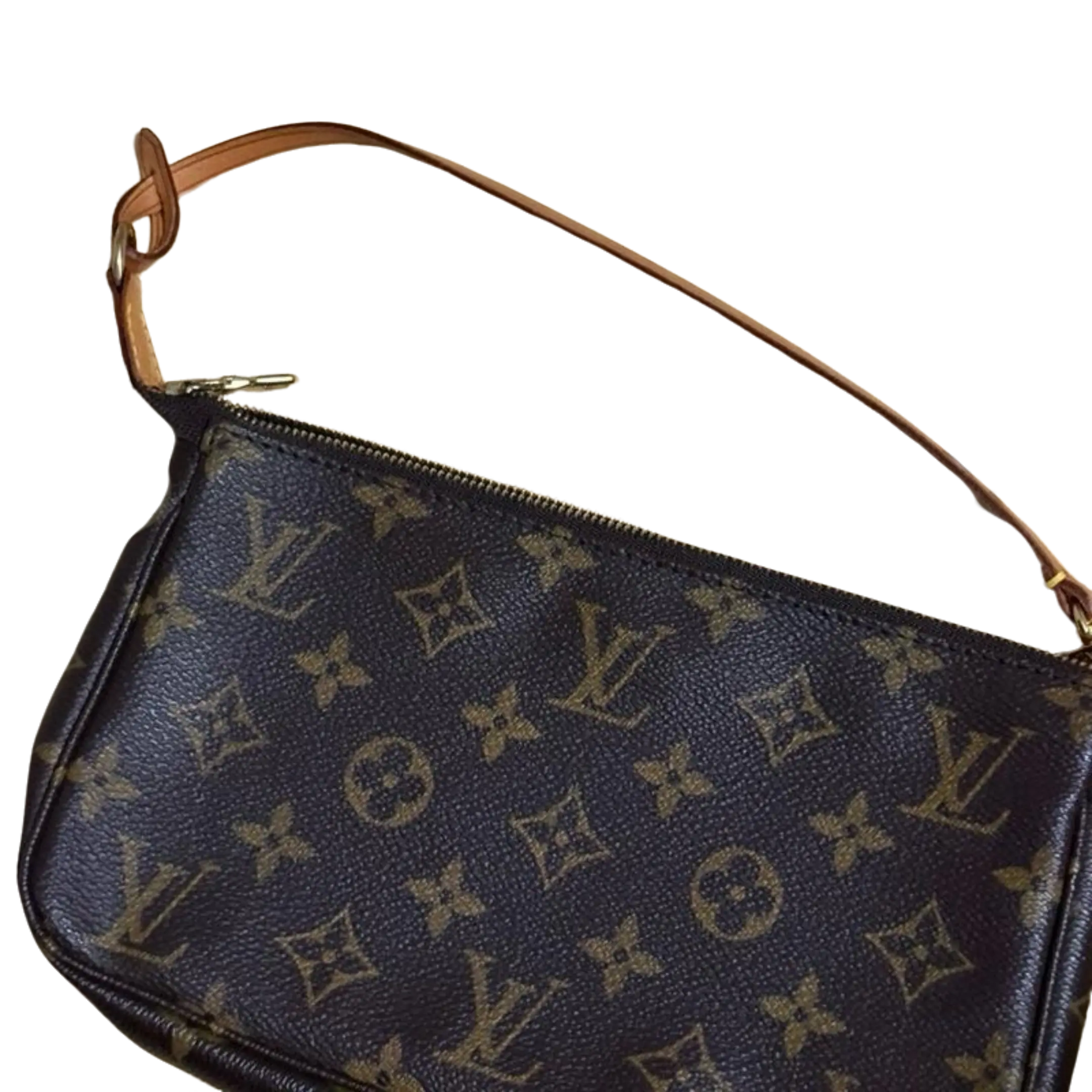 Pre-owned Louis Vuitton canvas Small Leather Goods PreOwned Pochette Accessoires Monogram Wristlet