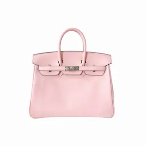 Pre-owned HERMÈS leather Tote Bags Hermes birkin Sakura pink swift 25 bag