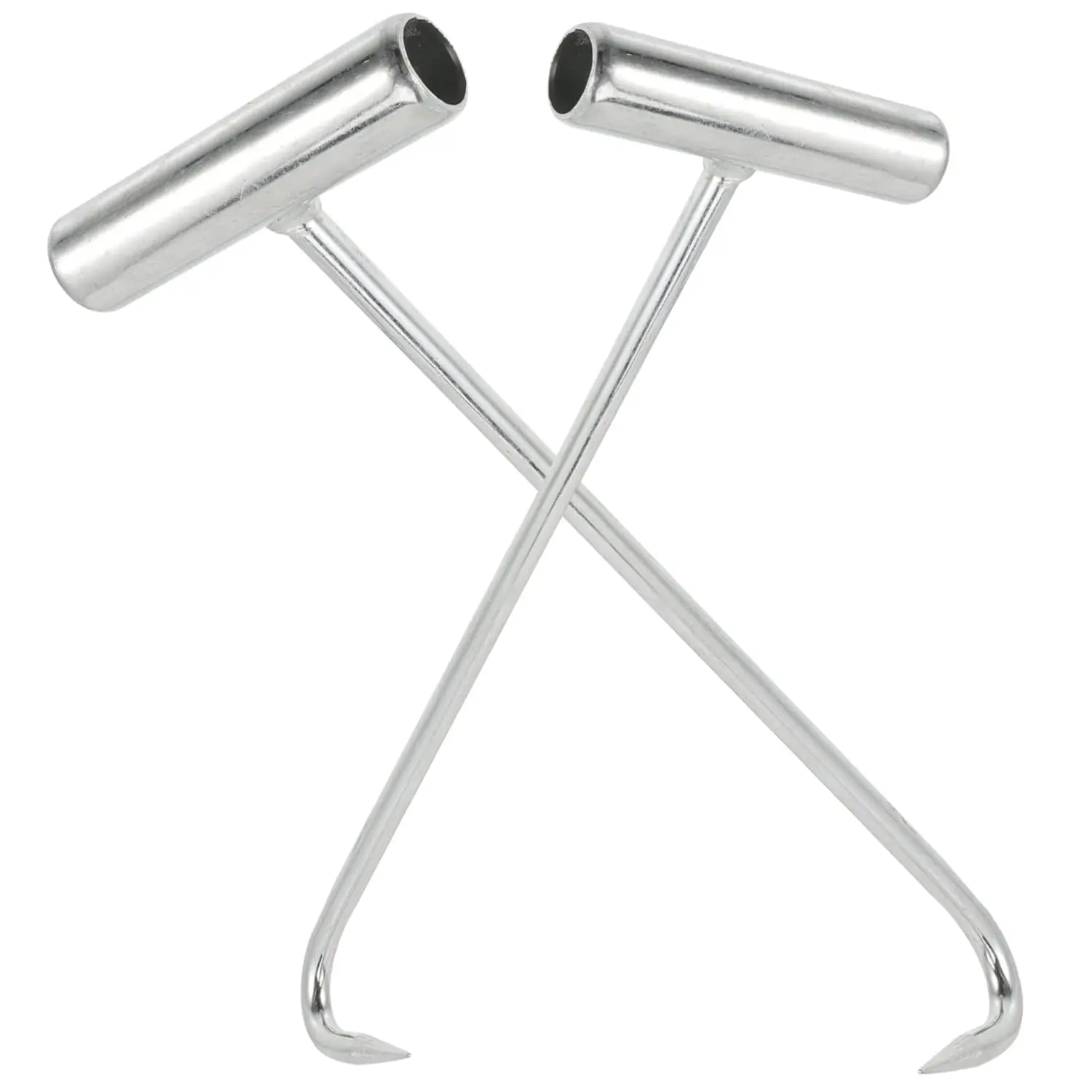 2Pcs Manhole Hook, 11.41 Inch Heavy Duty Stainless Steel Lifter Well for Manhole Covers, Drainage Grates, Sewers