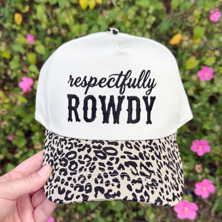 Kids' Leopard Print Brim Hat, Respectfully Rowdy Style Fashion Accessory