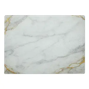 Gold & Marble Glass Cutting Board