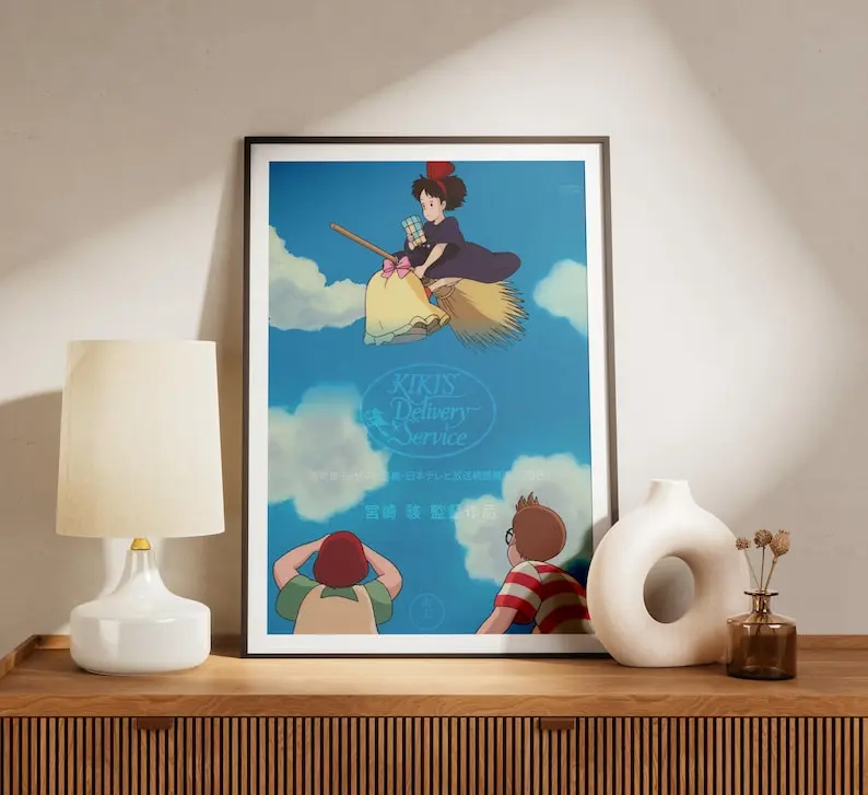 Kiki’s Delivery Service (1989) by Studio Ghibli Movie Poster, High Quality Film Print