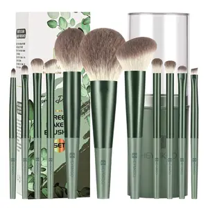 Makeup Brushes Set, 11Pcs Makeup Brush Set Premium Synthetic Bristles Conical Handle Kabuki Foundation Face Eyeshadow Brush for Liquid Powder Buffing Blending Contouring With Travel Case