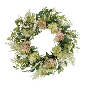 Puleo 24" Hydrangea and Dogwood Floral Spring Wreath
