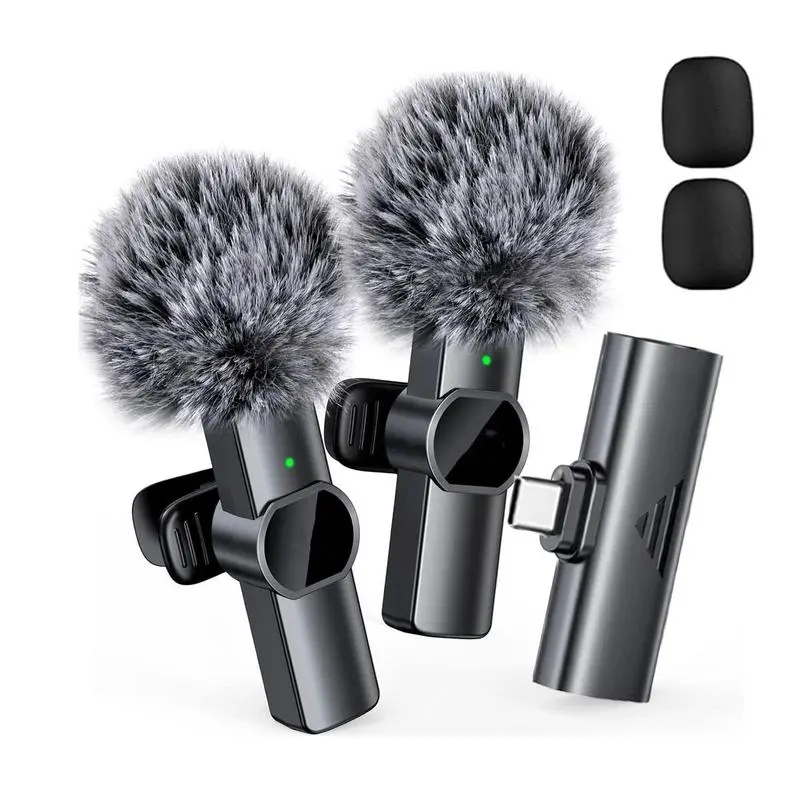 Wireless Lavalier Microphone, Rechargeable Wireless Microphone, Professional Microphone for YouTube & TikTok, Vlog Shooting & Recording, Live Streaming Mic, Audio, Usb Rechargeable Mic