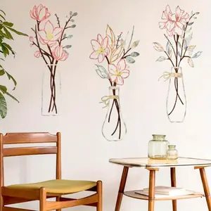 3Pcs Metal Flowers Wall Arts Rustic Farmhouse Decor Bathroom Wall Decor Dining Room Wall Decor Minimalist Decor Housewarming Gifts (Tube with screws and expansion screws)