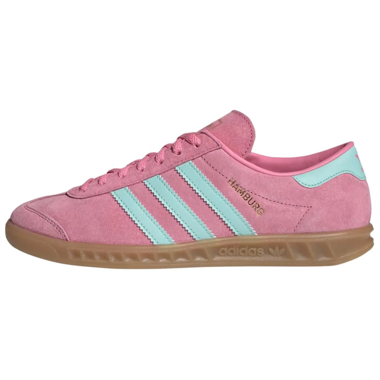 Adidas Women's Hamburg Bliss Pink Semi Flash Aqua' Comfort Low Top Skate Shoes IH5459