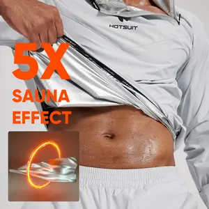 HOTSUIT Sauna Suit for Men Sweat Sauna Jacket Pant Gym Workout Sweat Suits