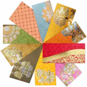 Shagun Gift Envelope Pack of 10 Assorted Color Designs Money Holder Fancy Packet for Christmas Diwali Easter Birthday Wedding Anniversary Designer Invitation Envelopes