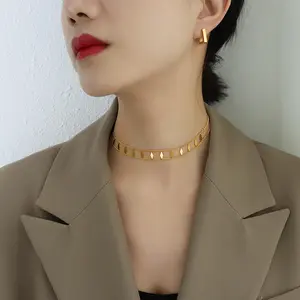 Heavy industry irregular sequin necklace jewelry with multiple accessories, light fashion collarbone collar