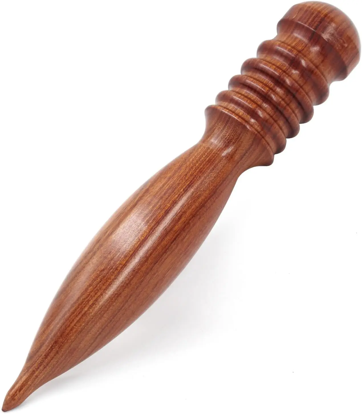 1pc Wood Leather Burnishing Tool, Leather Edge Burnisher Tool, Burnishing Leather Craft Accessories for Leather Working (Style A)