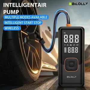 Portable 150PSI Tire Inflator with Auto Stop - Rechargeable Cordless Air Compressor, LED Digital Pressure Gauge for Cars, Bikes, Motorcycles & Sports Balls