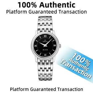 Omega De Ville 424.10.27.60.01.001 Watch, 27.4mm, black dial, stainless steel, quartz movement WHP035018