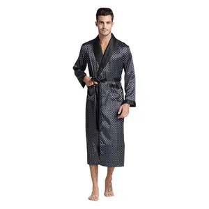 Black Diamond Silky Satin Robe