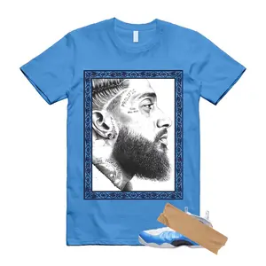Foamposite University Blue Match Shirt, NIP Graphic Tee, 90s HipHop Tee, Gift For Women and Men, Unisex T-Shirt, Cozy Gift