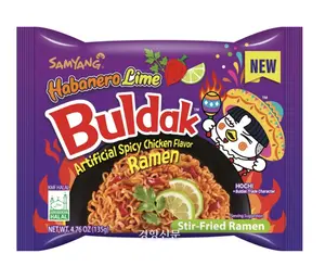 [5 Pack] Samyang Buldak Habanero Lime Hot Chicken Ramen 라임 하바네로
