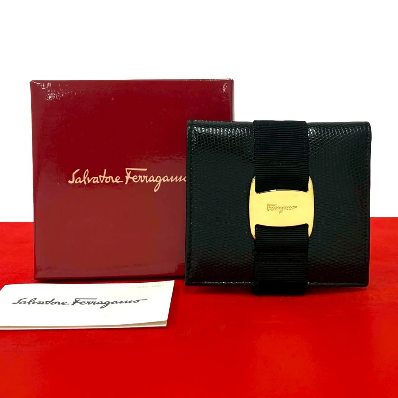 Pre-owned SALVATORE FERRAGAMO Calfskin Small Leather Goods Leather Wallet