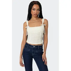 Textured Bustier Top