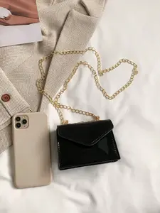 Mini New Fashionable Solid Color PU Leather Chain Shoulder Crossbody Bag Small Square Bag