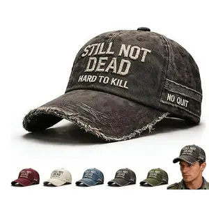 Still Not Dead Hat, Embroidered Adjustable Still Not Dead Hard to Kill Hat Distressed Baseball Caps for Humor Lover
