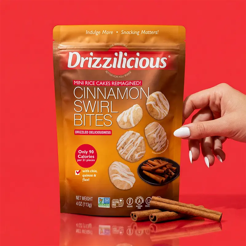 6 Pack - Drizzilicious Cinnamon Swirl Mini Rice Cakes 4oz 6 Pack - Drizzilicious Cinnamon Swirl Mini Rice Cakes 4oz