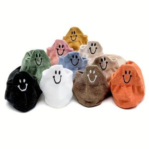 Women's Kawaii Aesthetic Embroidered Cotton Low-Cut Ankle Sock Set (10 Pairs) - Ruffled Edge, Breathable, Soft, Stretchy, Pastel Colors, Feminine, Comfortable for Casual Everyday Wear summerwins,summerwins