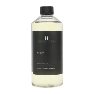 Hotel Collection My Way Essential Oil Scent - Luxury Hotel Inspired Aromatherapy Scent Diffuser Oil - Lush Sandalwood Warm Virginia Cedar & Beautiful Iris - 500 mL Freshener Fragrance Scented Perfume Bottle - Hypoallergenic Cruelty Free Vegan Paraben Free