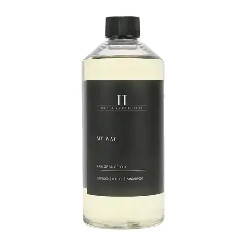 Hotel Collection My Way Essential Oil Scent - Luxury Hotel Inspired Aromatherapy Scent Diffuser Oil - Lush Sandalwood Warm Virginia Cedar & Beautiful Iris - 500 mL Freshener Fragrance Scented Perfume Bottle - Hypoallergenic Cruelty Free Vegan Paraben Free