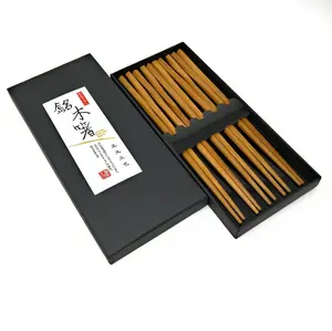 5 pairs Elegant Twist Bamboo Chopsticks