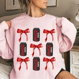 Coquette Coca Zero Sweatshirt, Coca Zero Bow Shirt, Coke Zero Shirt, Coca Zero Sweatshirts, Coke Zero Shirts For Womens, Coca Zero Lover Gift, Diet Coke Sweaters, Dr Pepper Shirts, Diet Soda Sweater, Diet Cola Sweatshirt, Coquette Diet Cotton Womenswear