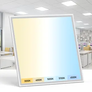 2x2 LED Flat Panel Light - Selectable 5 CCT 3000K-6500K & 5 Wattage 30-50W 5500Lm 0-10V Dimmable 2x2 led Drop Ceiling Lights 120-277V for Commercial and Home