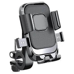 Electric vehicle phone holder, bicycle mount, motorcycle handlebar phone holder, universal 360° rotating phone mount, shockproof support for outdoor riding, Motorcycle Accessories