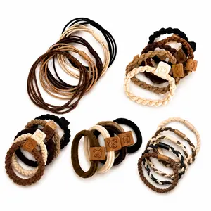 10/15/20/25 Pcs High Ponytail Hair Ties, Strong Stretch Elastic Hair Bands for Women Girls, No Pull Ponytail Holders, Simple Everyday Hair Accessories for Thick Thin Curly Straight Hair