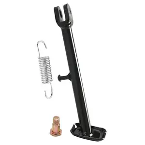 Suisuitong Motorcycle Kick Stand Powersport Side Kickstand Bracket 180mm 7" with Spring for Offroad Pit Dirt Bike Trail Pocket Monkey Bike Ebike Scooter Go Kart ATV UTV Quad Buggy Dune 50cc -125cc