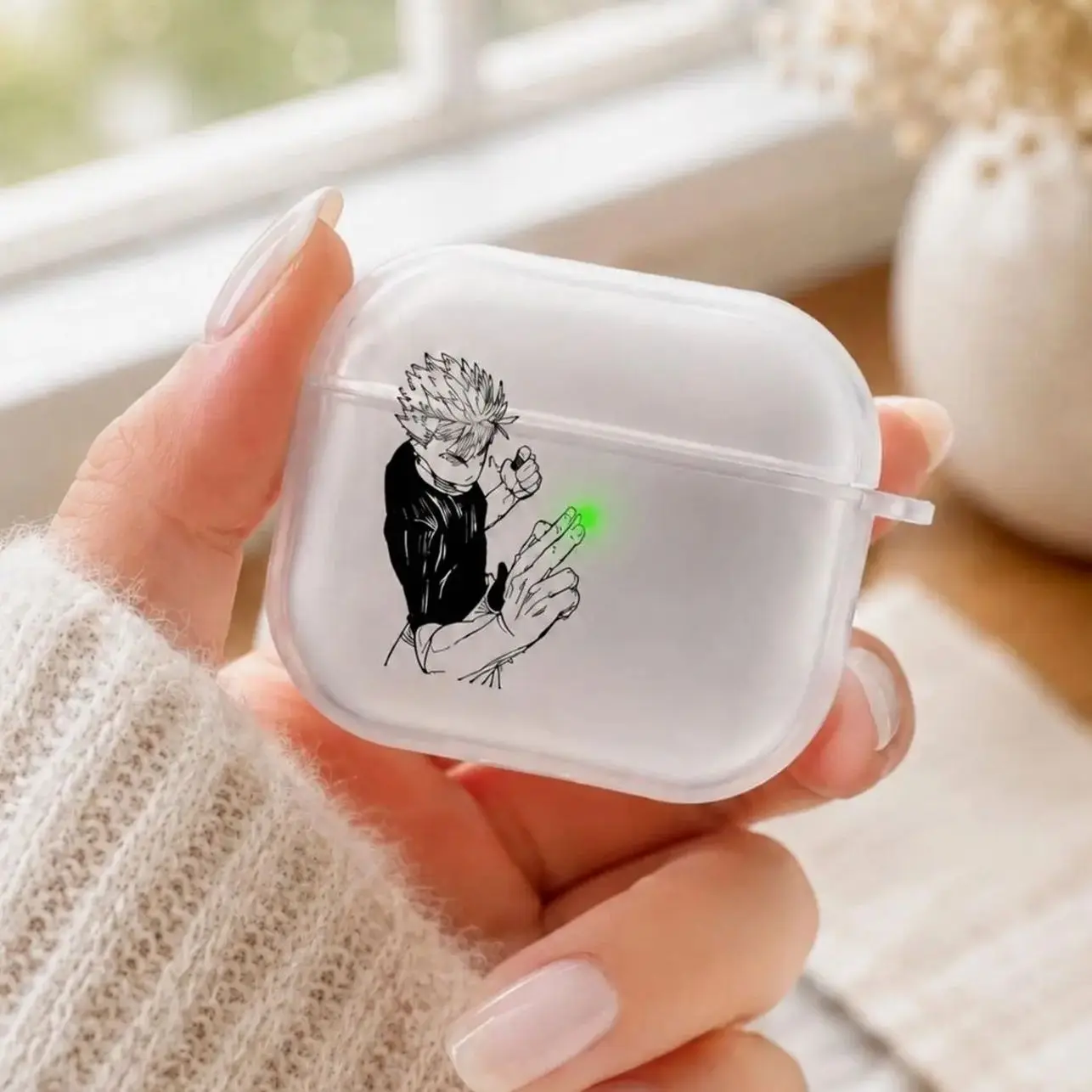 Anime Style Silicone Airpods Case | Satoru Gojo Inspired