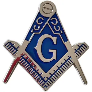 Square & Compass Round Masonic Auto Emblem, 1 Count Masonic Prince Hall Car Emblem, Freemason Metaling Car Truck Motorcycle Decal, Universal Car Accessories, Universal Car Sticker, Freemason Symbol, Vehicle Exterior Decoration