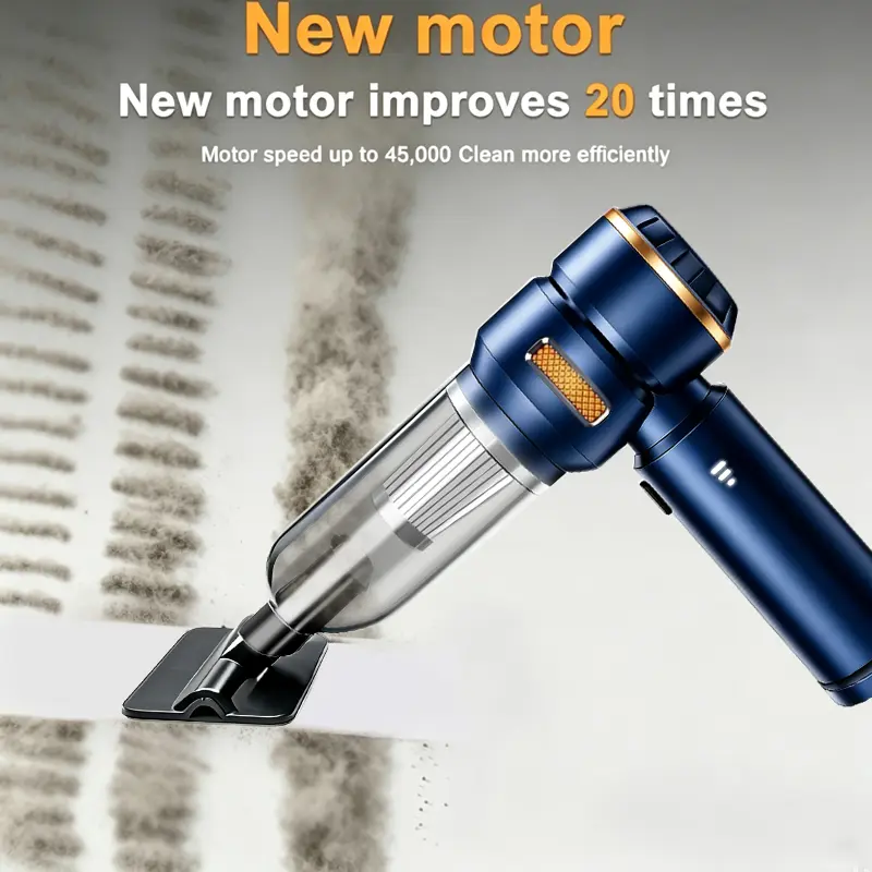 Portable Handheld Vacuum - Quiet, Lightweight, For Car, Home & Keyboard Cleaning