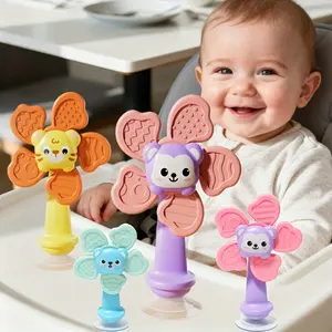 Baby Sensory Fidget Toy with Suction Cup, Rattle & Bear/Turtle/Heart Hands - Textured Grip Rattle, Multicolor Tactile Stimulation Toy for, &, Non-Toxic Resin-Like Sensory Toy for Motor SkillsChristmas stocking stuffers,Christmas stocking stuffers