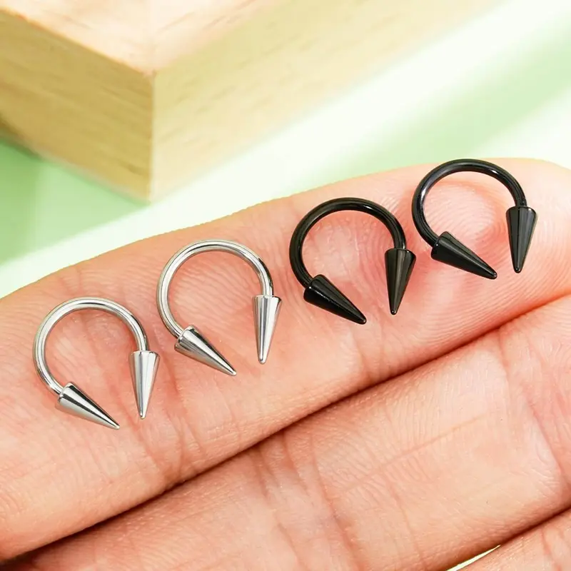 black fish hook septum Crescent Titanium Clicker - SPT017 1.2mm (16G) Septum clickers from Two Feather Plugs are comfortable to wear Septum Hook - Etsy