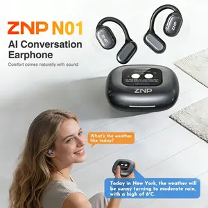 ZNP N01 LED Smart Dialogue Headphones, Supports conversational interaction, emotional companionship, answering questions, and providing inspiration. Hi-Fi sound quality, and comes with a dedicated app, Suitable for learning, work, and entertainment.