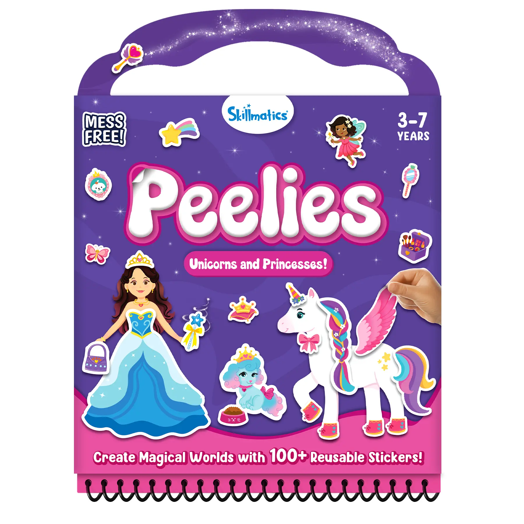 Skillmatics Peelies – Reusable Sticker Activity Book Mess-Free, 100+ Reusable Stickers, DIY Scrapbooking Kit for Toddlers & Preschoolers, Travel Toy, Gifts for Ages 3 to 7