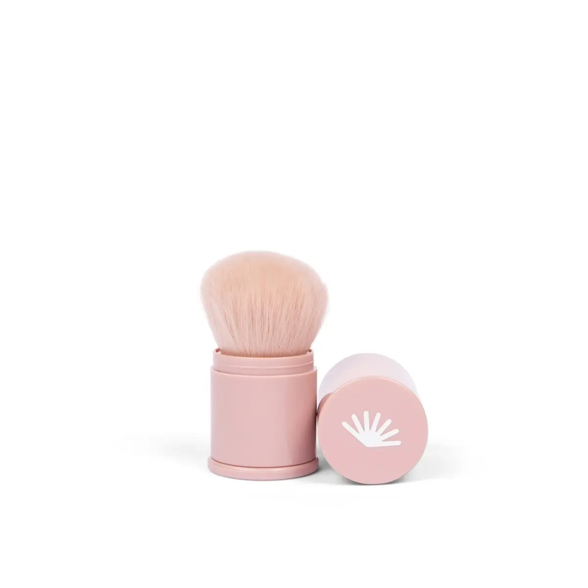 Sunscreen Applicator Brush - Pink Handle with White Design, Ideal for Makeup Application