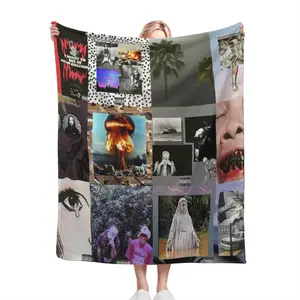Suicide Boys Album Collage Flannel Air Conditioning Blanket Home Decor Fleece Blanket summerwins